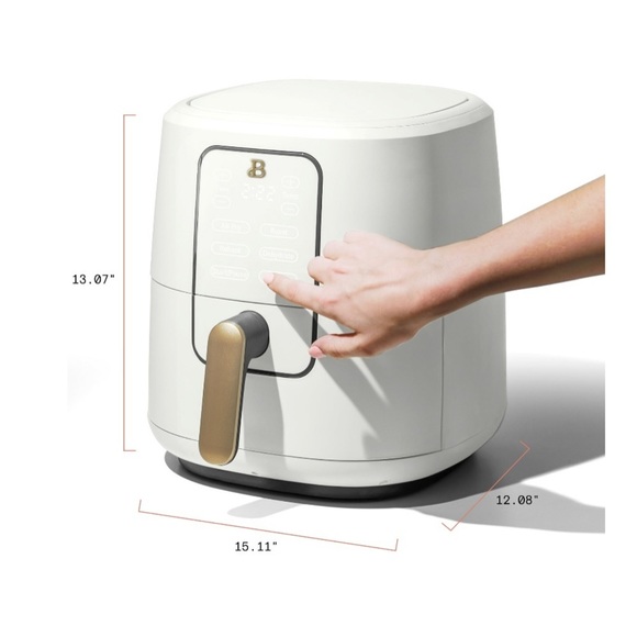 ♠️ New Beautiful 6 Quart Touchscreen Air Fryer White Icing by Drew Barrymore - Picture 7 of 10